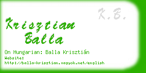 krisztian balla business card